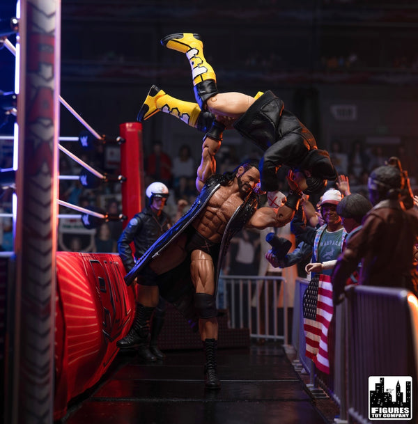 Set of Black Wrestling Ring Floor Mats for WWE AEW Figures