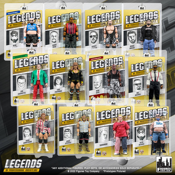 Legends of Professional Wrestling Series Figures: Set of 12