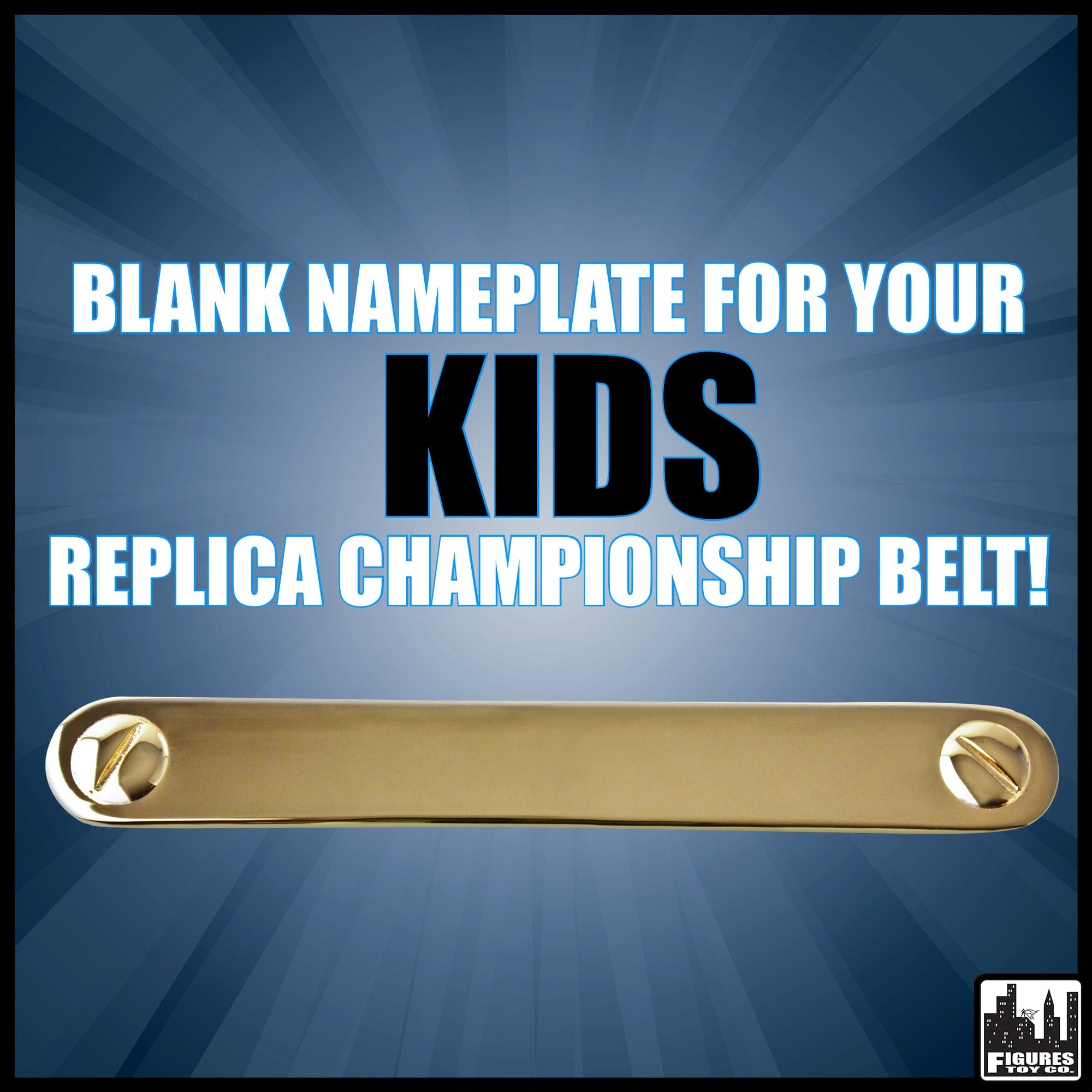 BLANK Nameplate for WWE Kid Size Championship Replica Belts