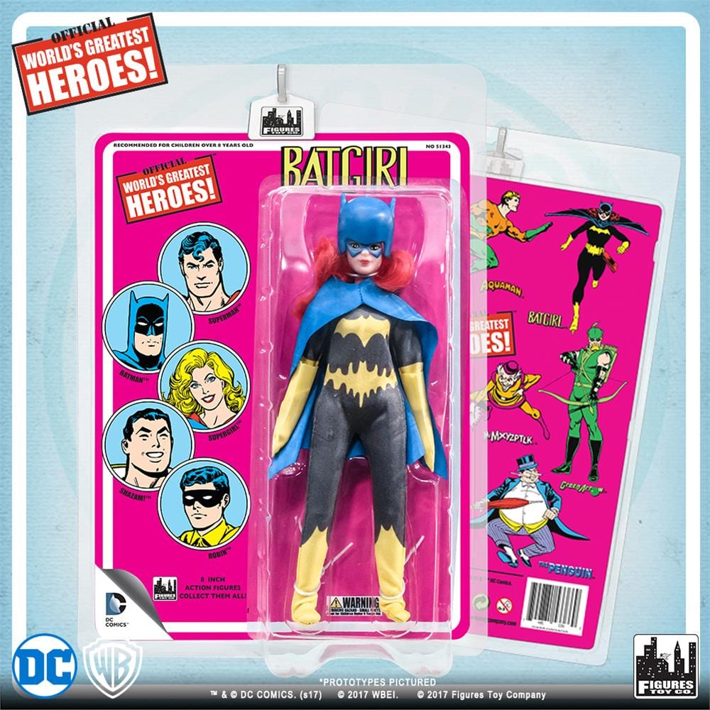 DC Comics 8 Inch Action Figures with Retro Cards: Batgirl [Pink Card Cloth Print]