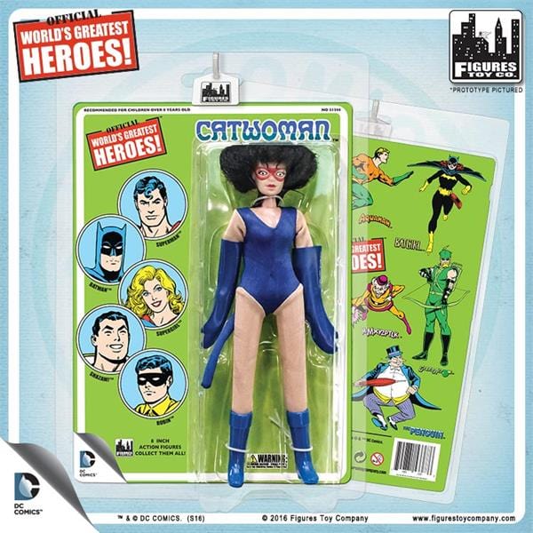 DC Comics 8 Inch Action Figures with Retro Cards Catwoman Figures