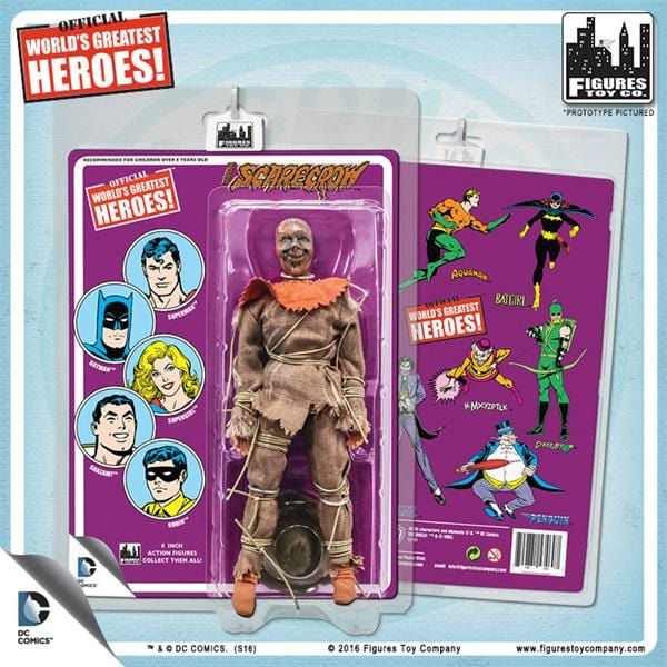 DC Comics 8 Inch Action Figures with Retro Cards: Scarecrow