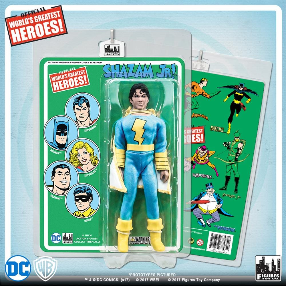 DC Comics 8 Inch Action Figures with Retro Cards: Shazam Jr. [Blue &amp; Yellow]