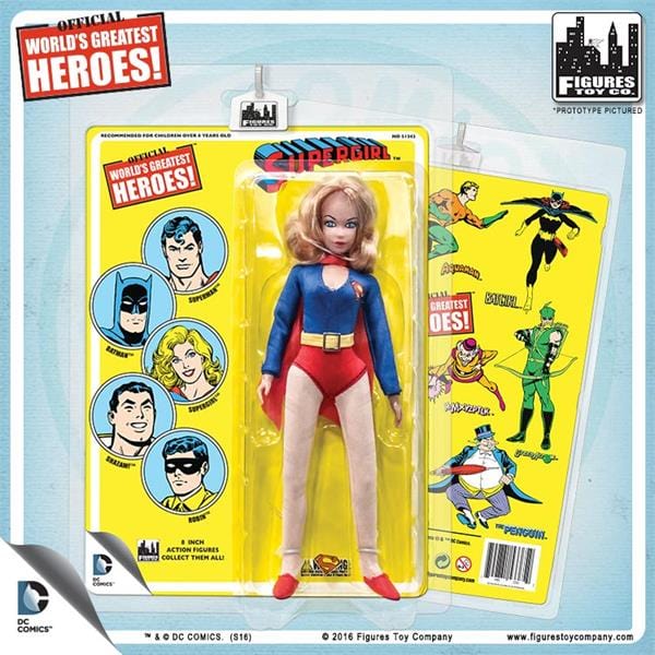 DC Comics 8 Inch Action Figures with Retro Cards: Supergirl