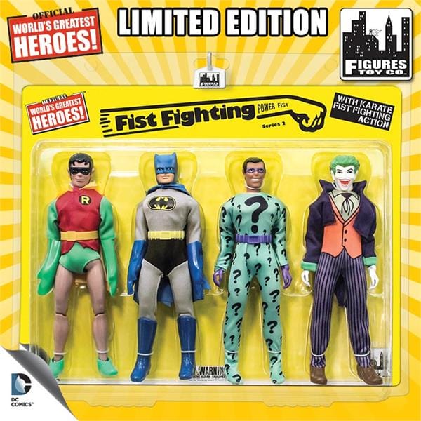 DC Comics Retro 8 Inch Action Figures Fist Fighting Action Series 2 Four-Pack