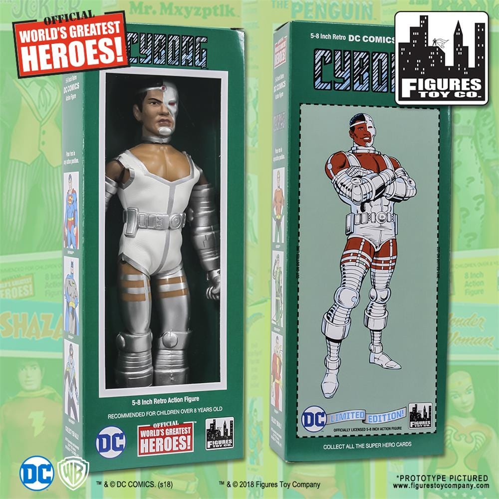 DC Comics Retro Style Boxed 8 Inch Action Figures: Cyborg