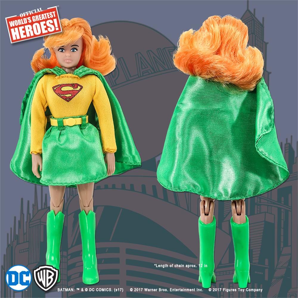DC Comics Superman Retro 8 Inch Action Figures: Supergirl [Green &amp; Orange Variant]
