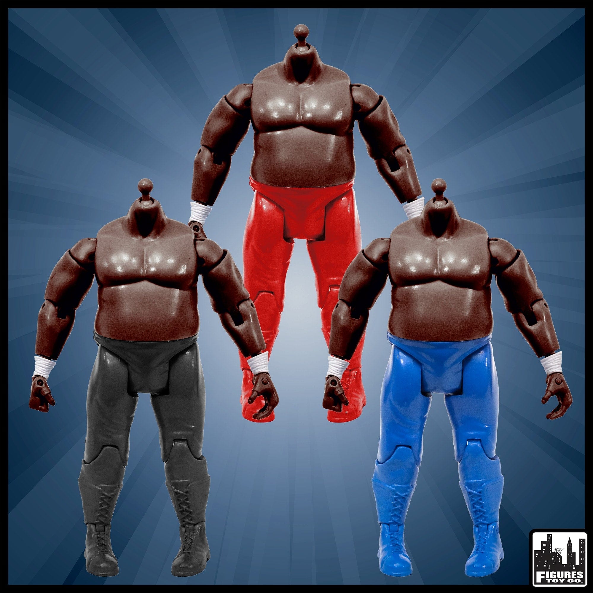 Generic 7 Inch Wrestling Action Figure With Fat African American Body