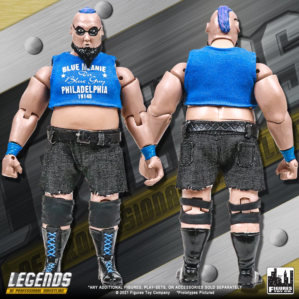Legends of Professional Wrestling Series Action Figures: The Blue Meanie [Blue Shirt Variant]