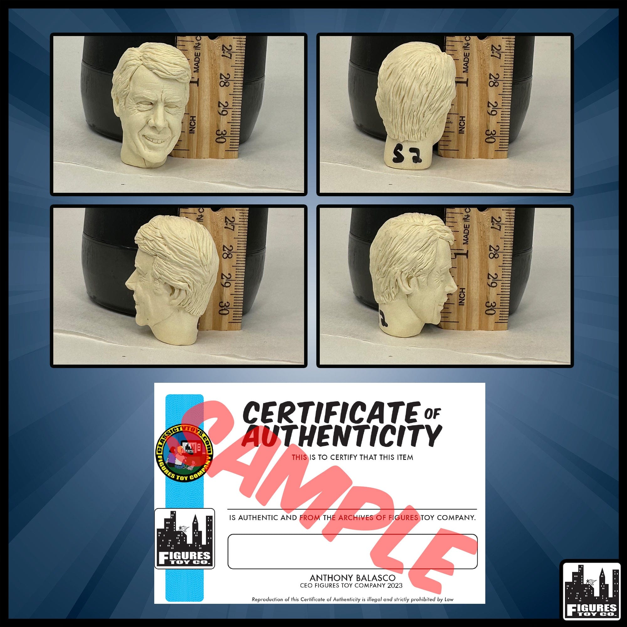 Resin Casted Jimmy Carter Head