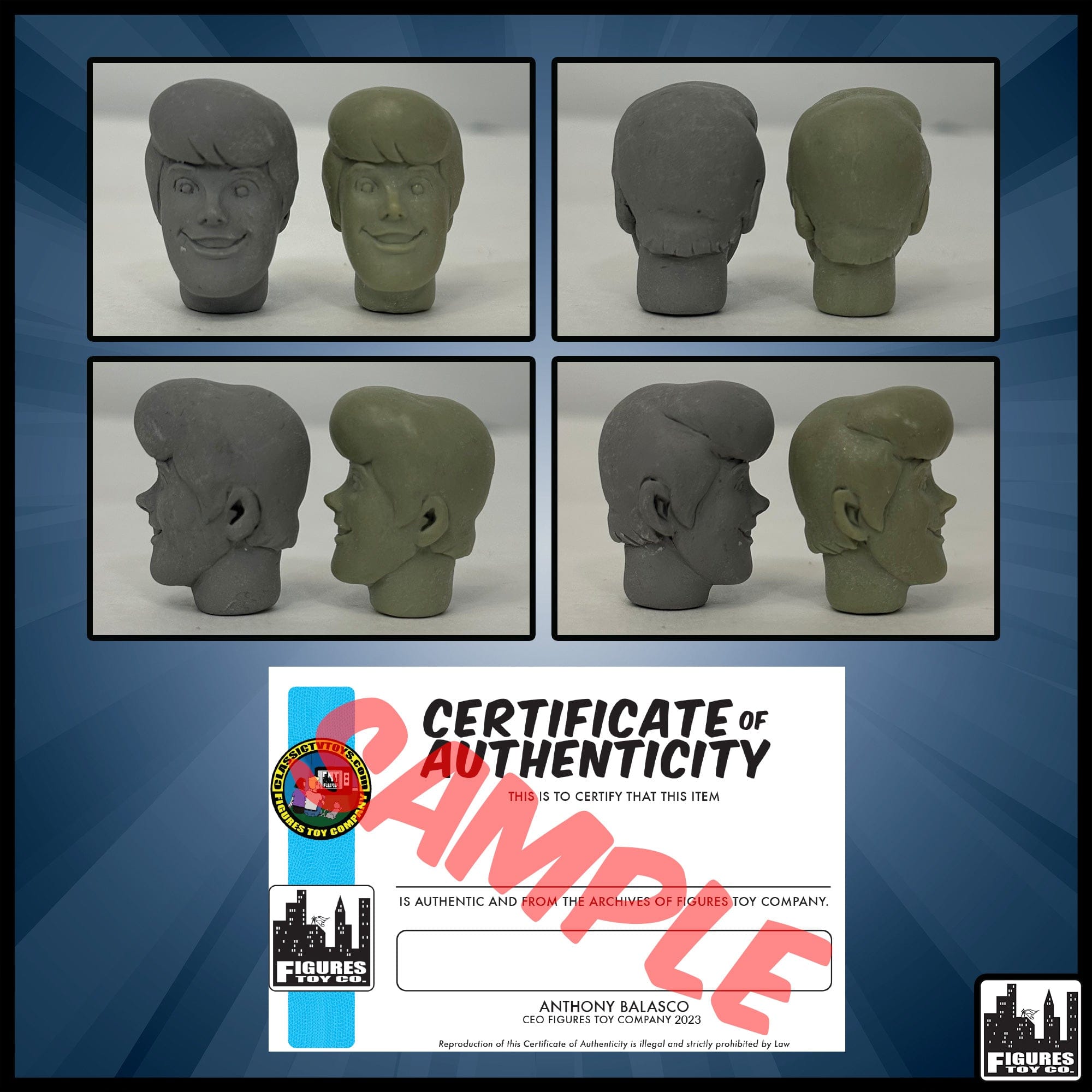 Resin Casted Scooby Doo Series Fred Heads