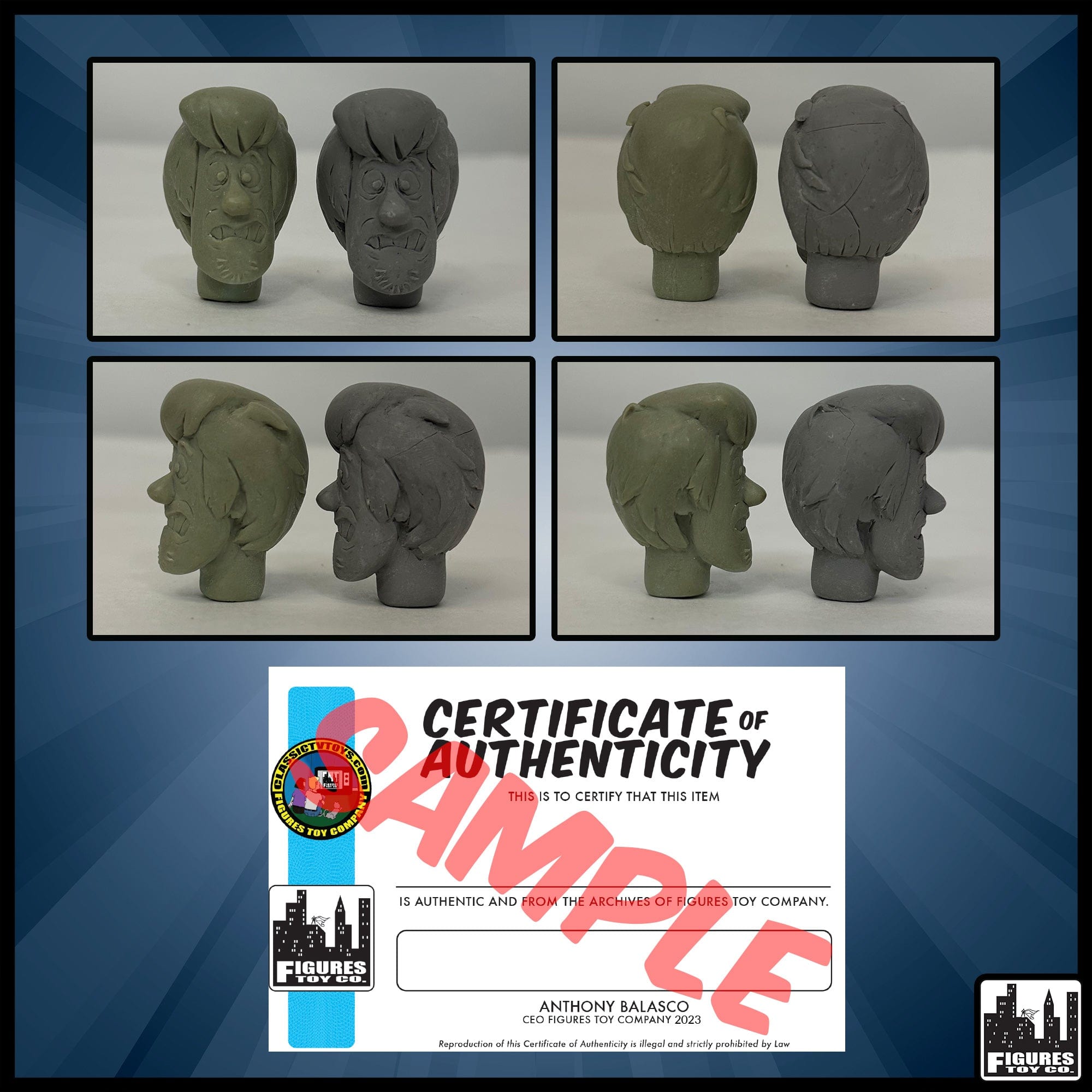 Resin Casted Scooby Doo Series Shaggy Scared Variant Heads