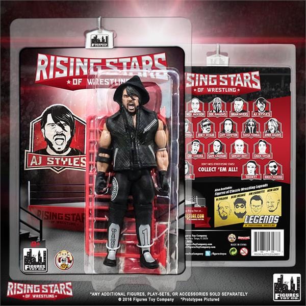 Rising Stars of Wrestling Series: AJ Styles Black/Gray Outfit Action Figure