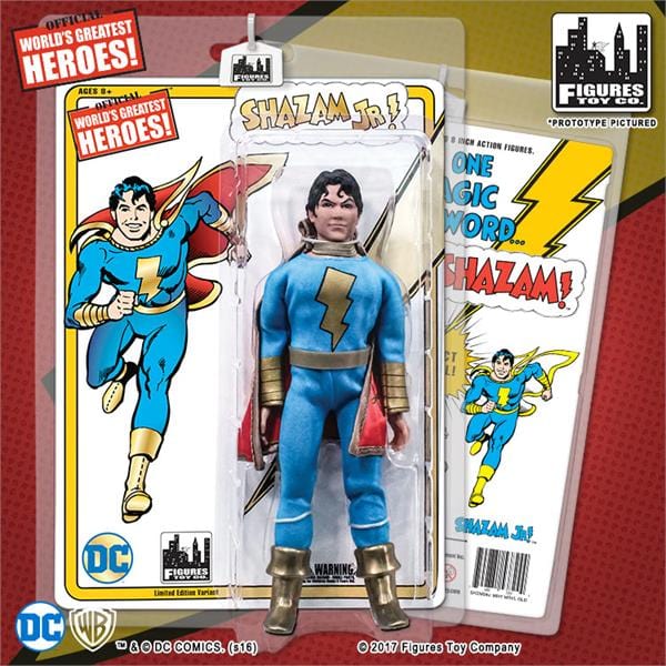 Shazam Retro 8 Inch Figures Series: Shazam Jr. Blue & Gold Variant