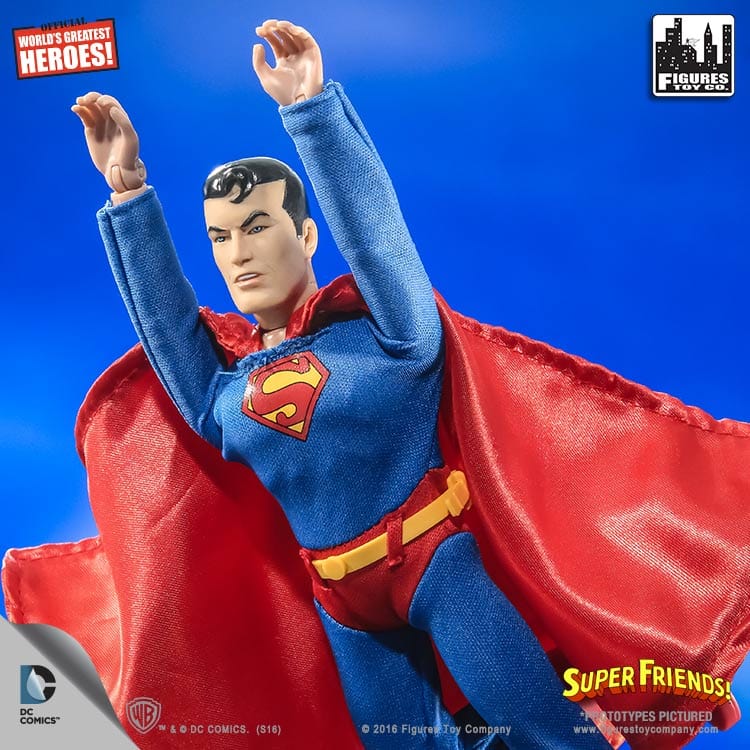 Super Friends Retro 8 Inch Action Figures Series One: Set of all 4