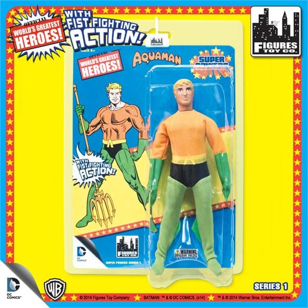 Super Powers 8 Inch Action Figures With Fist Fighting Action Series 1: Aquaman