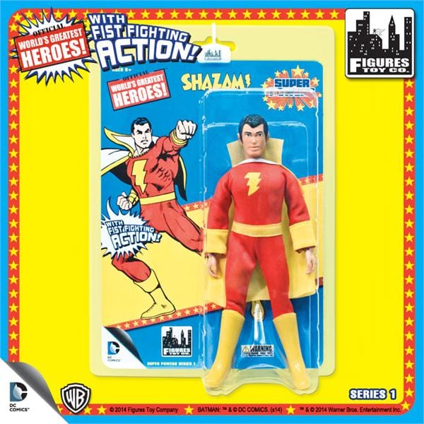 Super Powers 8 Inch Action Figures With Fist Fighting Action Series 1: Shazam