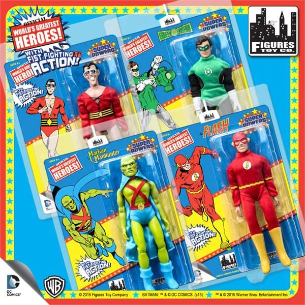 Super Powers 8 Inch Action Figures With Fist Fighting Action Series 3: Set of all 4 Figures