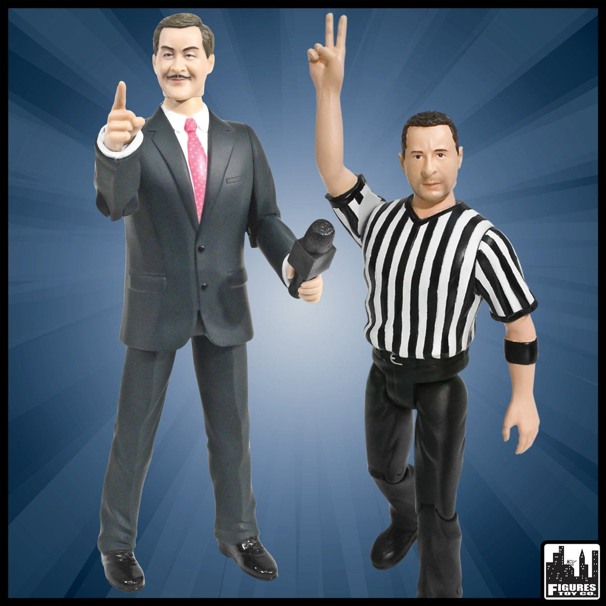 Talking Referee &amp; Ring Announcer Figures for WWE Wrestling Figures