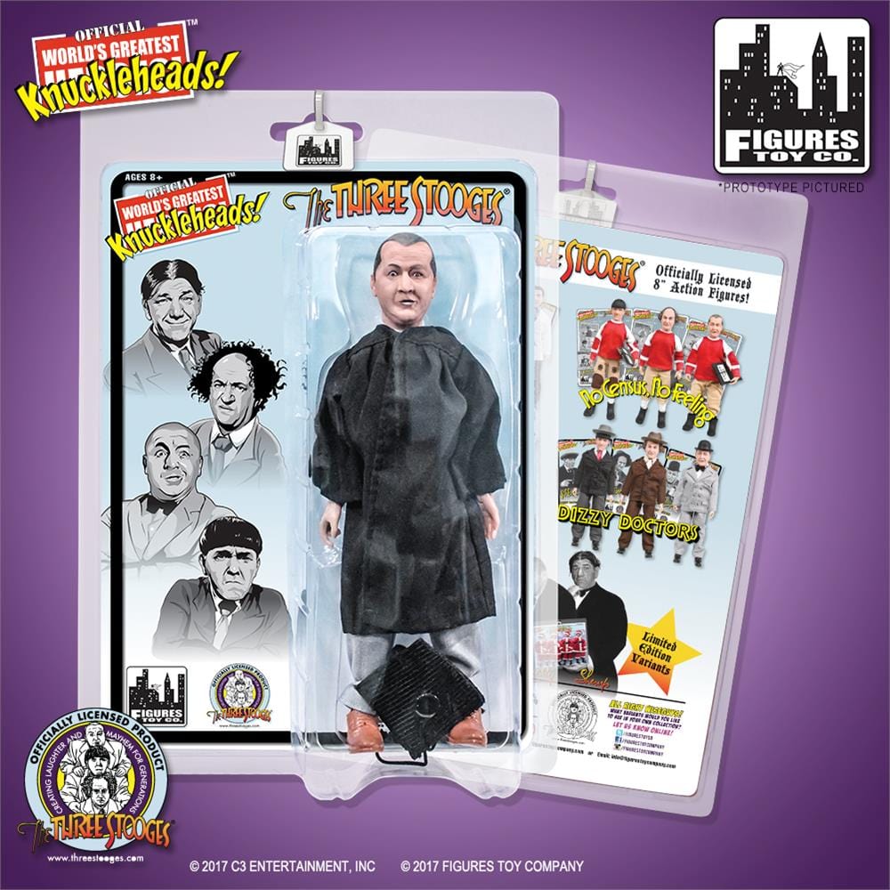 The Three Stooges 8 Inch Action Figures: Graduation Curly