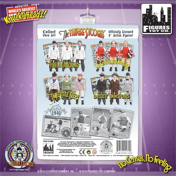 The Three Stooges 8 Inch Action Figures: No Census, No Feeling Larry