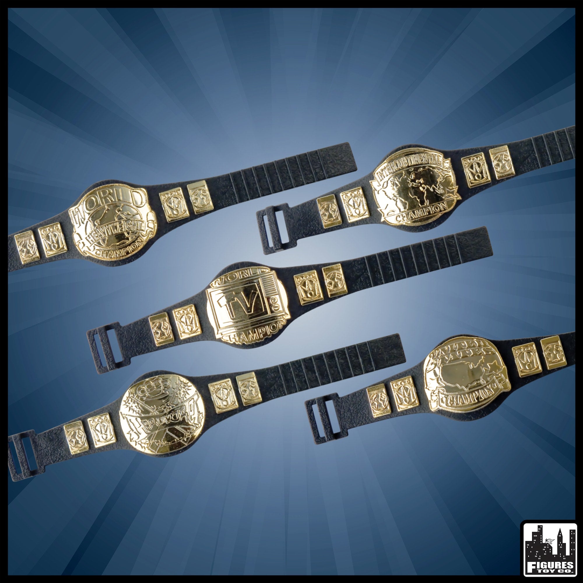 Championship Belts for Wrestling Action Figures