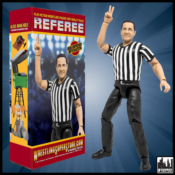 Ultimate 3 Counting & Talking Wrestling Referee Figure - Figures Toy ...