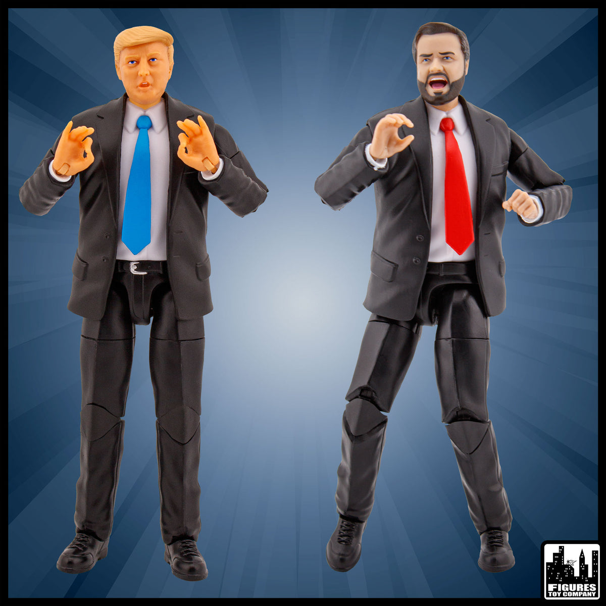 President Trump and JD Vance Talking Action Figure Two-Pack with Podium - view 3