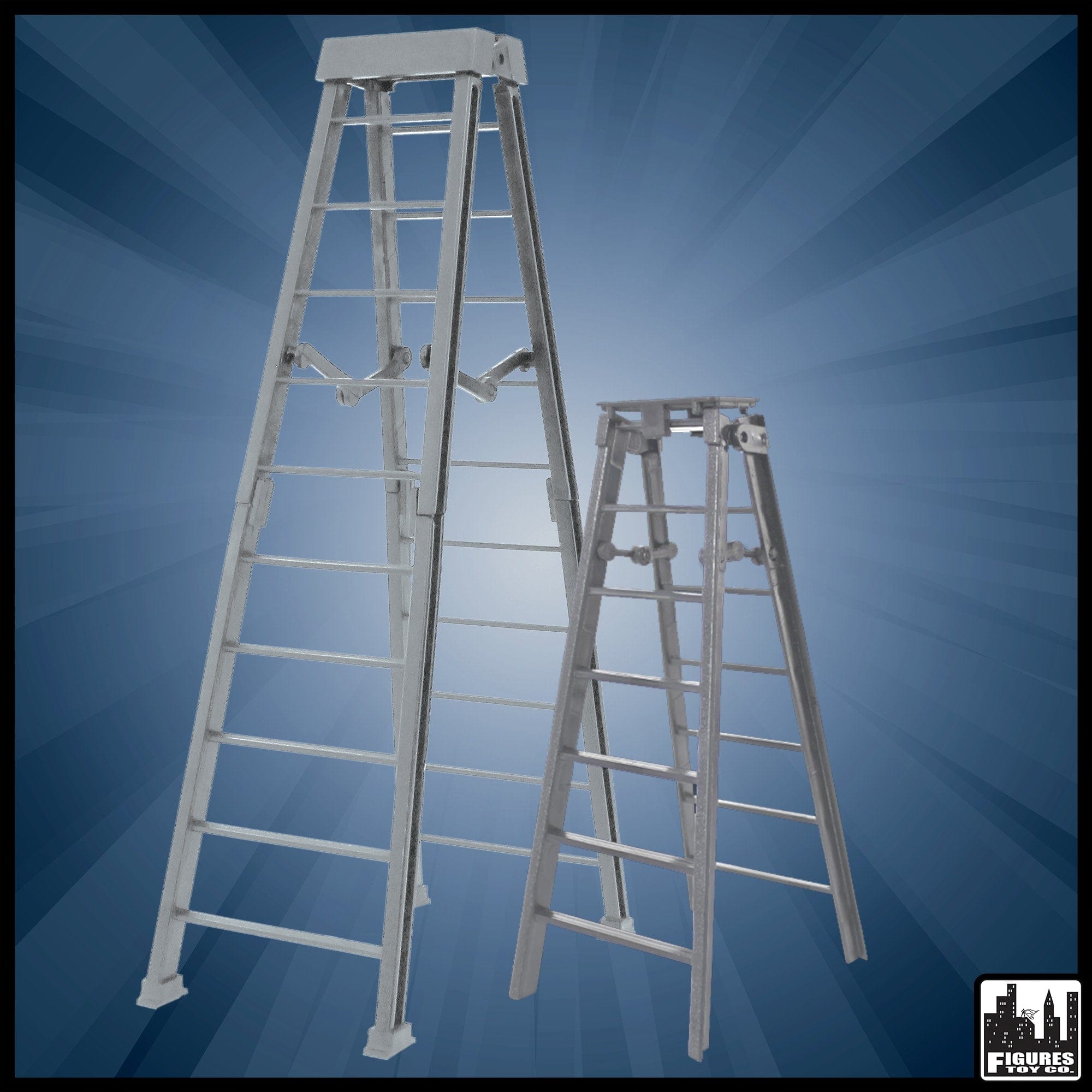 10 Inch & 7 Inch Silver Ladder For Wrestling Figures