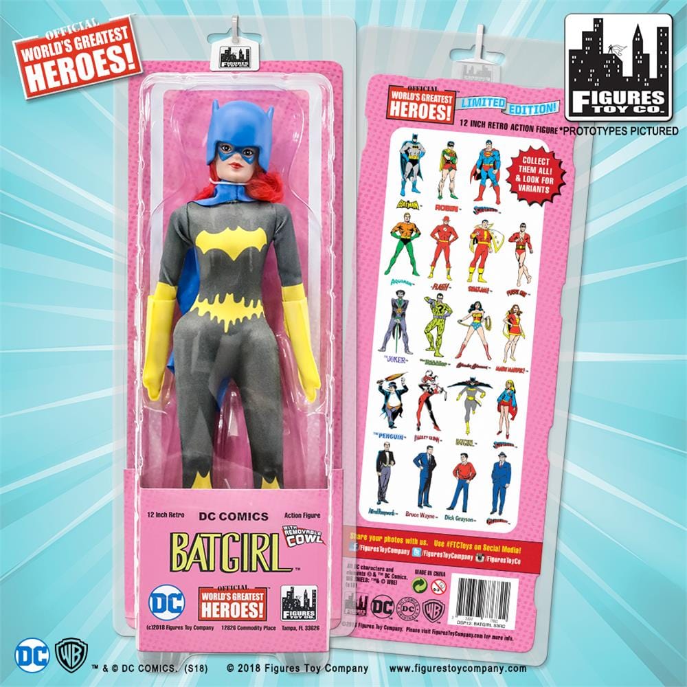 12 Inch Retro DC Comics Action Figures Series: Batgirl [Removable Cowl Cloth Belt Variant]