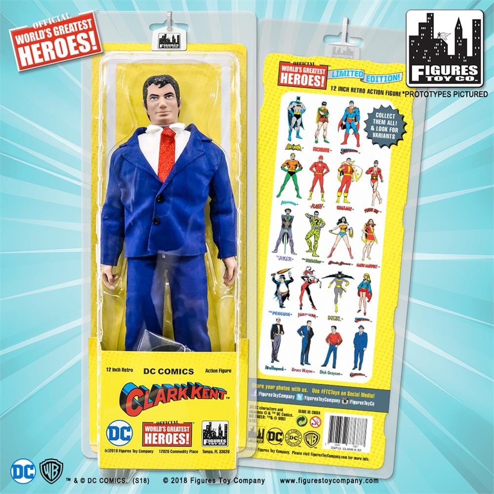 12 Inch Retro DC Comics Action Figures Series: Clark Kent