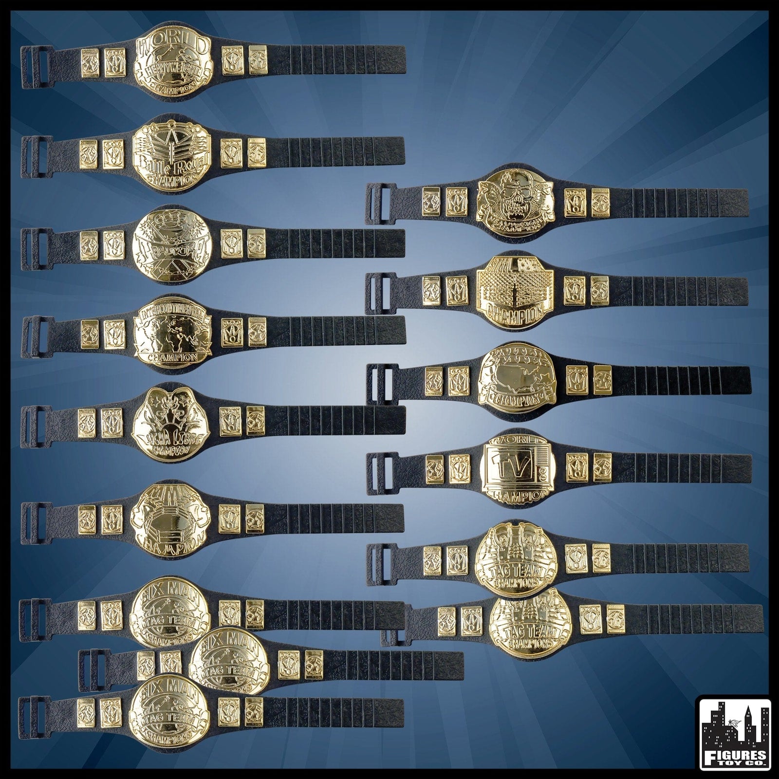 15 Championship Belt Mega Deal for WWE Wrestling Action Figures