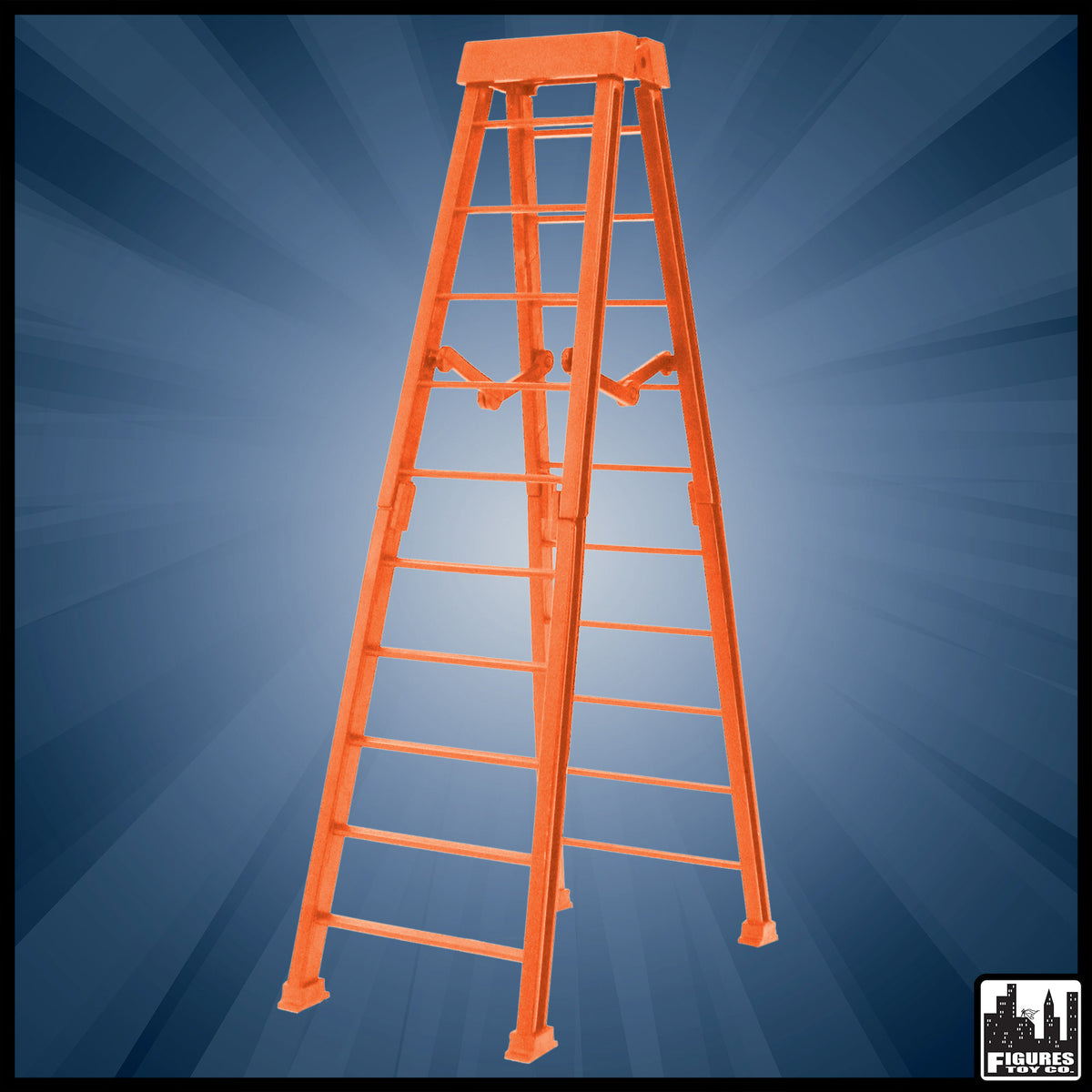 Large 10 Inch Breakable Solid Orange Ladder for Wrestling Action Figures