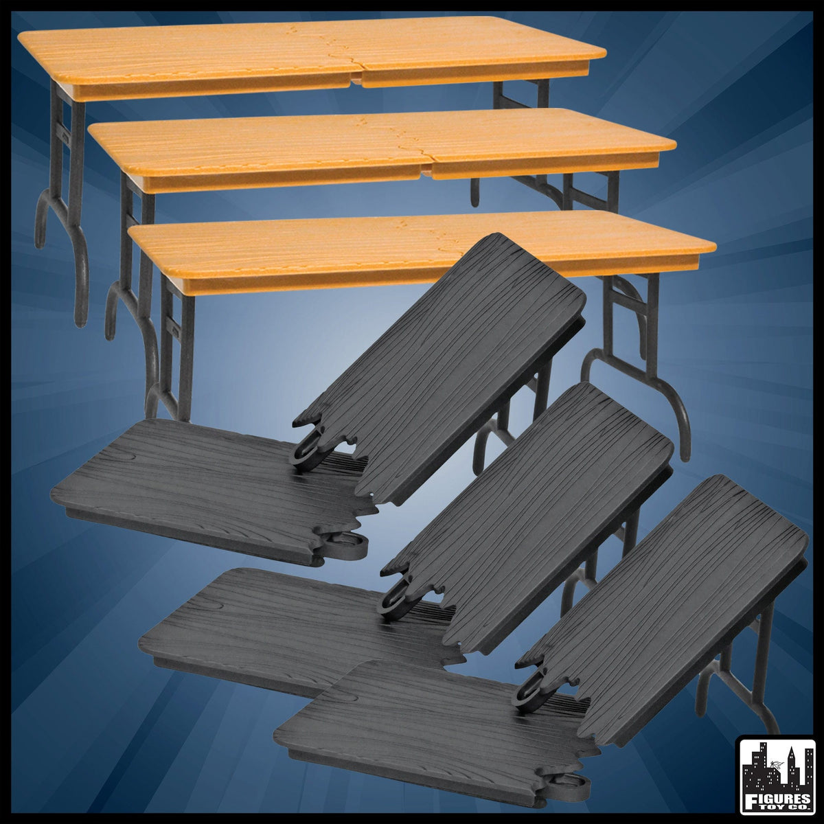 Set of 6 Breakable Tables for WWE &amp; AEW Wrestling Action Figures