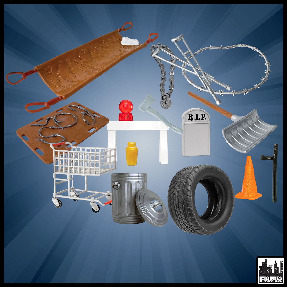 Street Fight Match Accessory Set for WWE & AEW Wrestling Action Figures