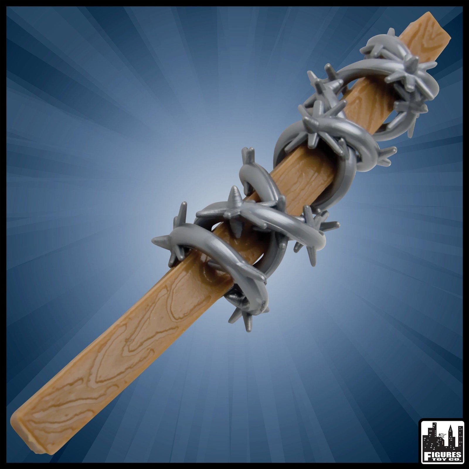 2x4 Board with Barbed Wire for Wrestling Figures