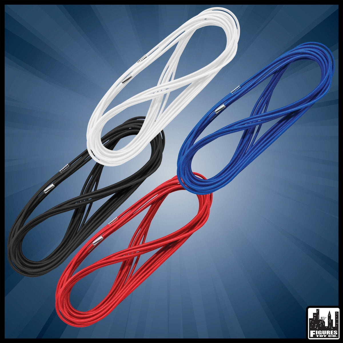 4 Sets of Colored Ring Ropes for LARGE Wrestling Action Figure Rings by Figures Toy Company