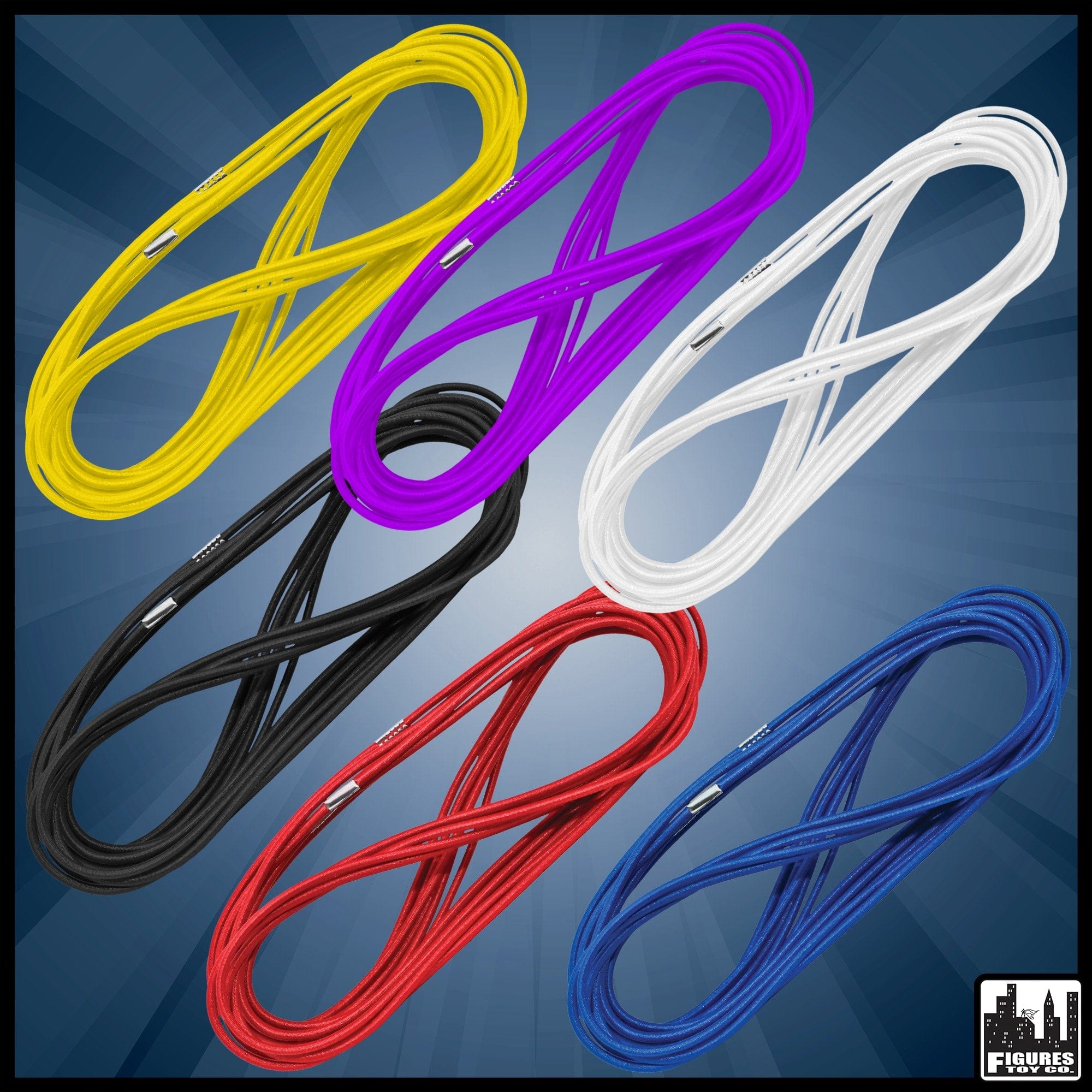 6 Sets of Ring Ropes for LARGE Wrestling Action Figure Rings by Figures Toy Company