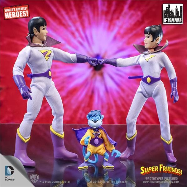 8 Inch Super Friends Action Figures The Wonder Twins & Gleek Three Pack