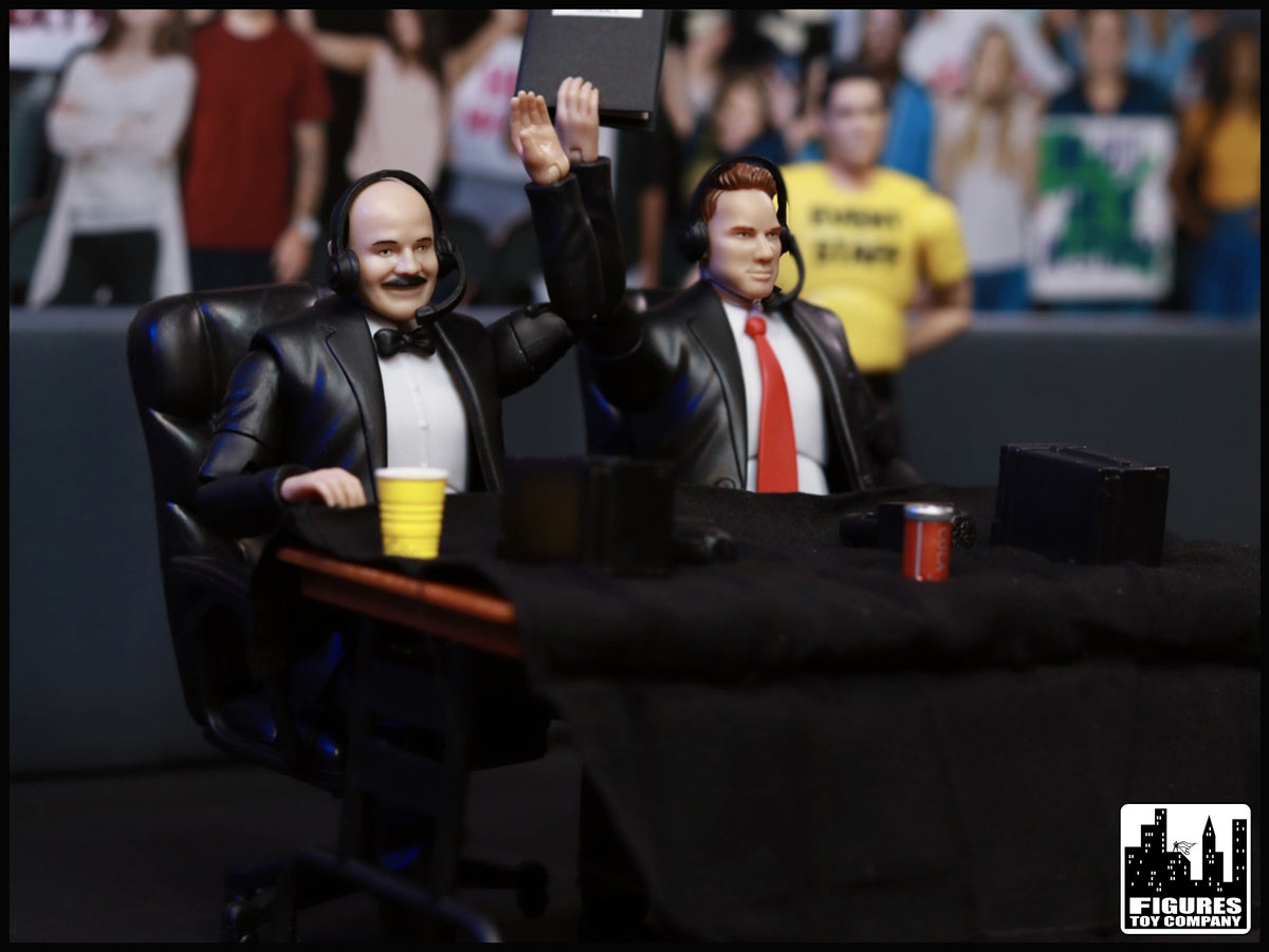 Ultimate Classic Announcer With Deluxe Articulation for WWE &amp; AEW Wrestling Action Figures