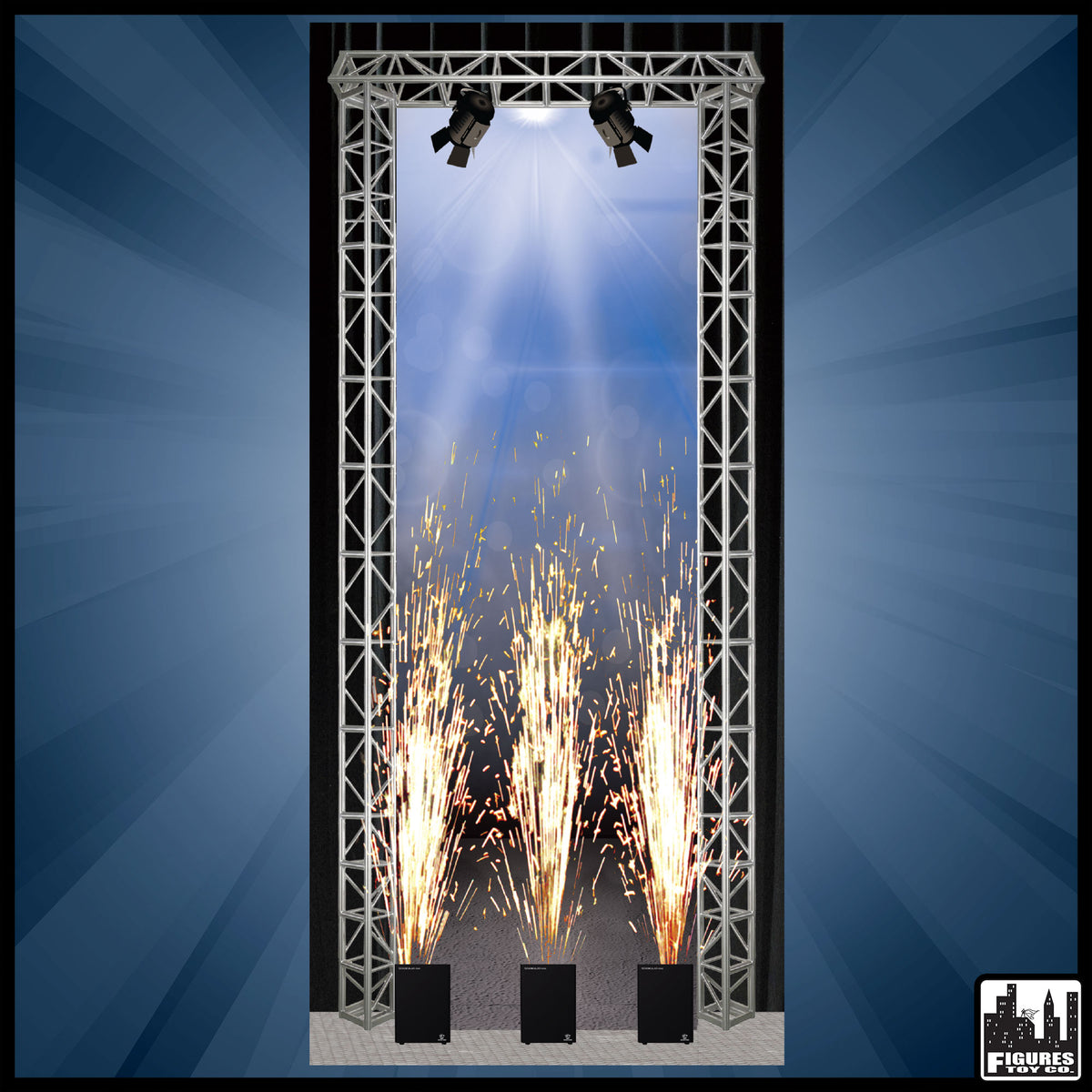 Cardboard Wrestling Entrance Stage Backdrop for WWE & AEW Action Figures