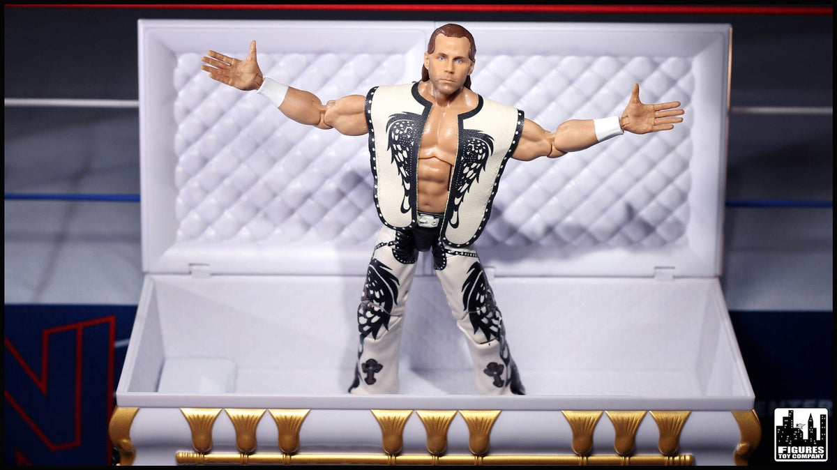 Set of 2 Deluxe Caskets for WWE &amp; AEW Wrestling Action Figures with Removable Base