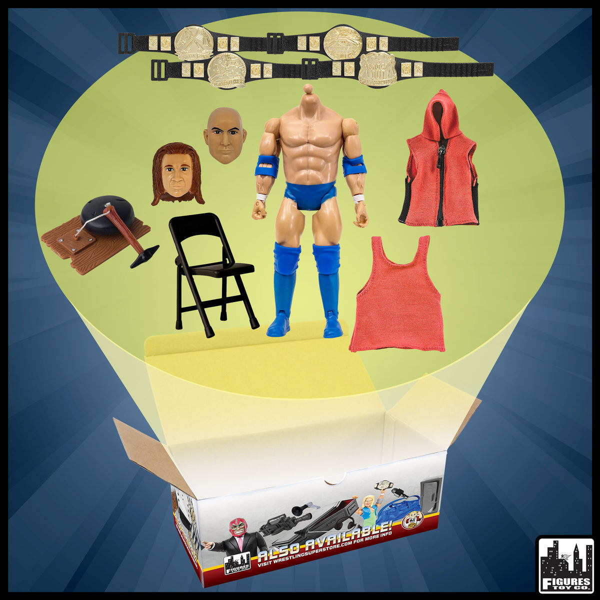 Create Your Own Talking Wrestling Action Figure Kit for WWE & AEW Action Figures