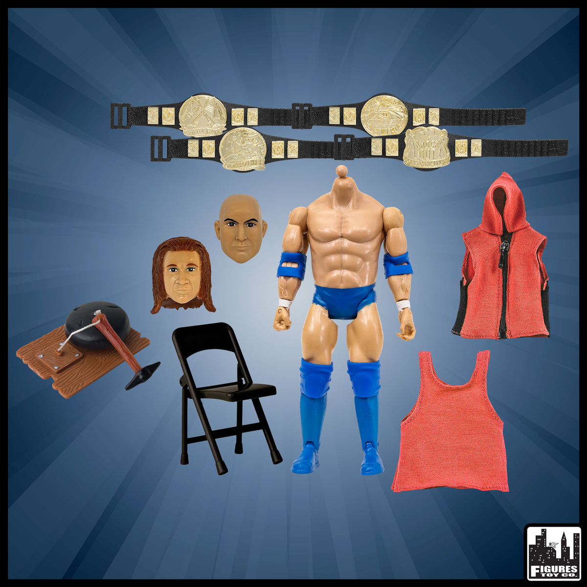 Create Your Own Talking Wrestling Action Figure Kit for WWE & AEW Action Figures