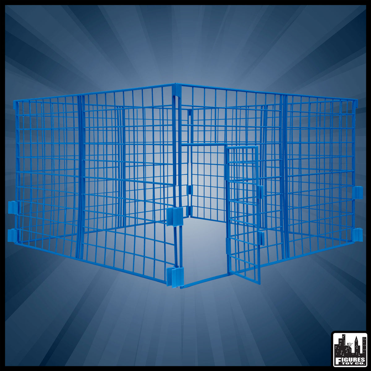 Classic Steel Cage Playset for Figures Toy Company Wrestling Ring