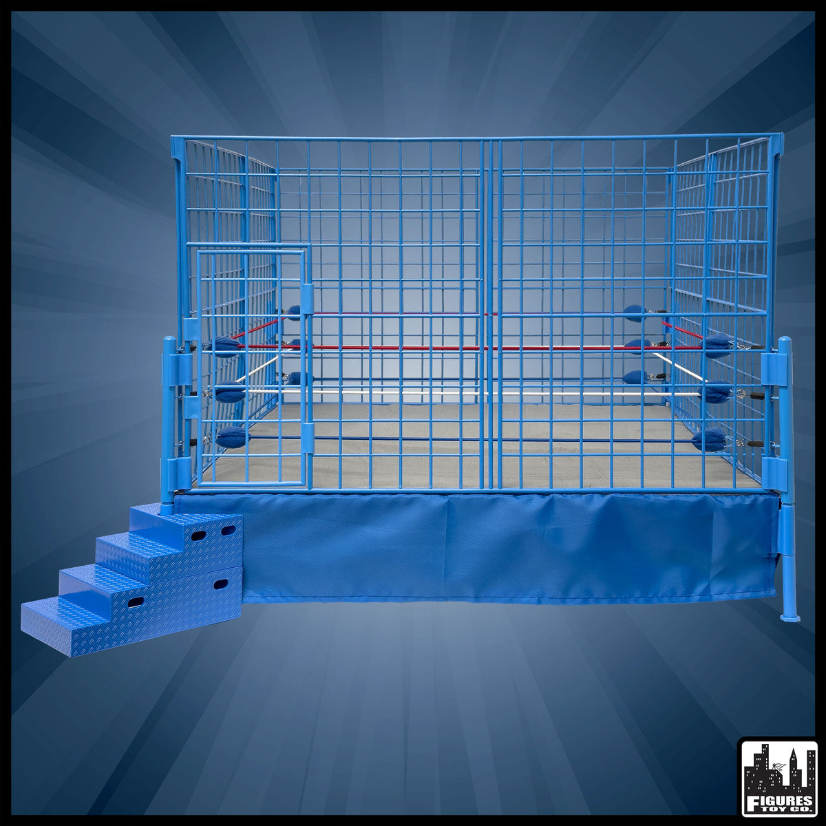 Classic Steel Cage Playset for Figures Toy Company Wrestling Ring