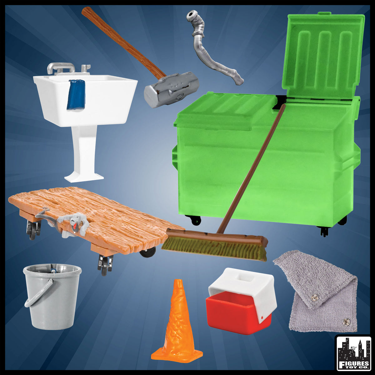 Clean Up Accessory Set for WWE &amp; AEW Wrestling Action Figures
