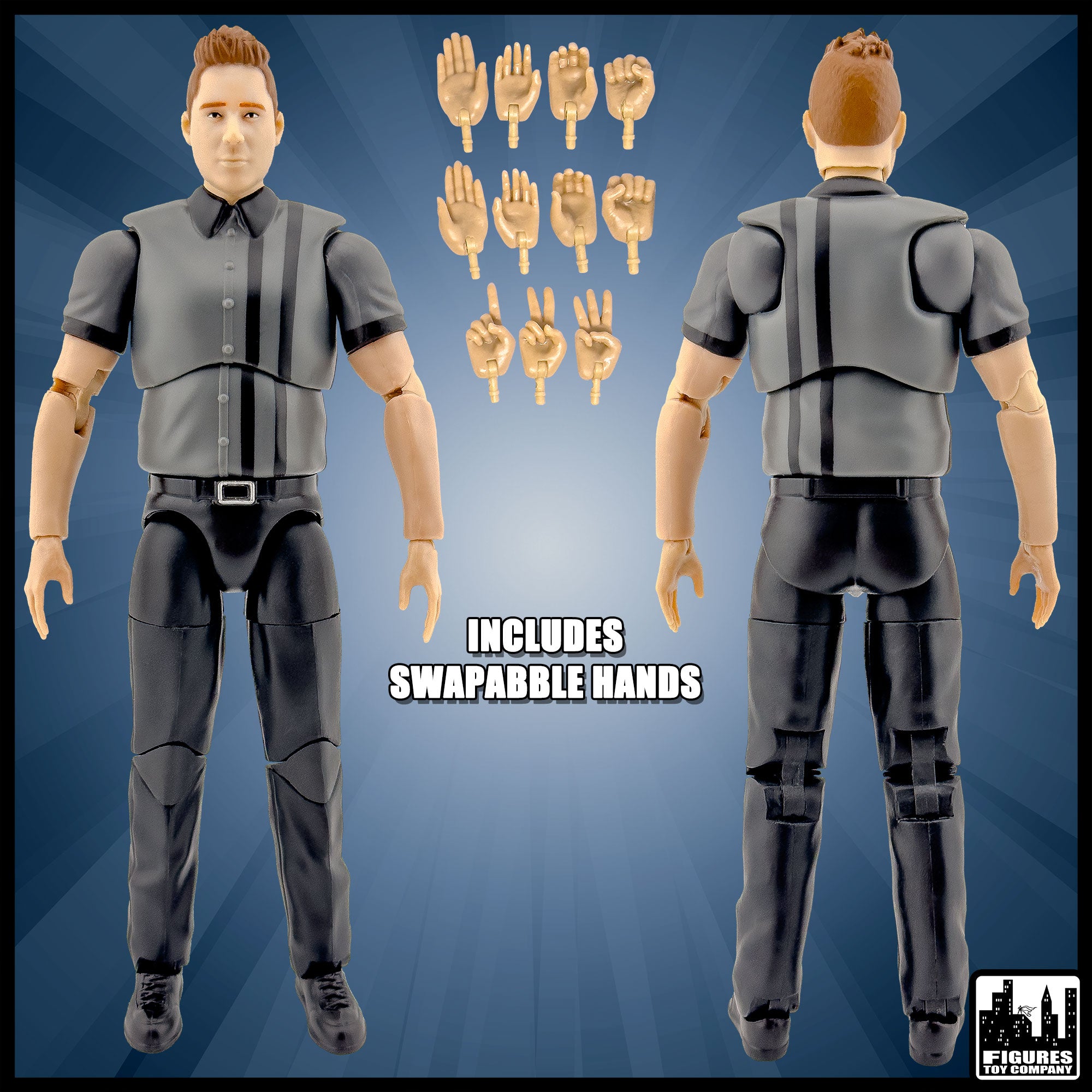 Referee Figures Set of Four Ultimate Referees for WWE & AEW Wrestling Action Figures ...