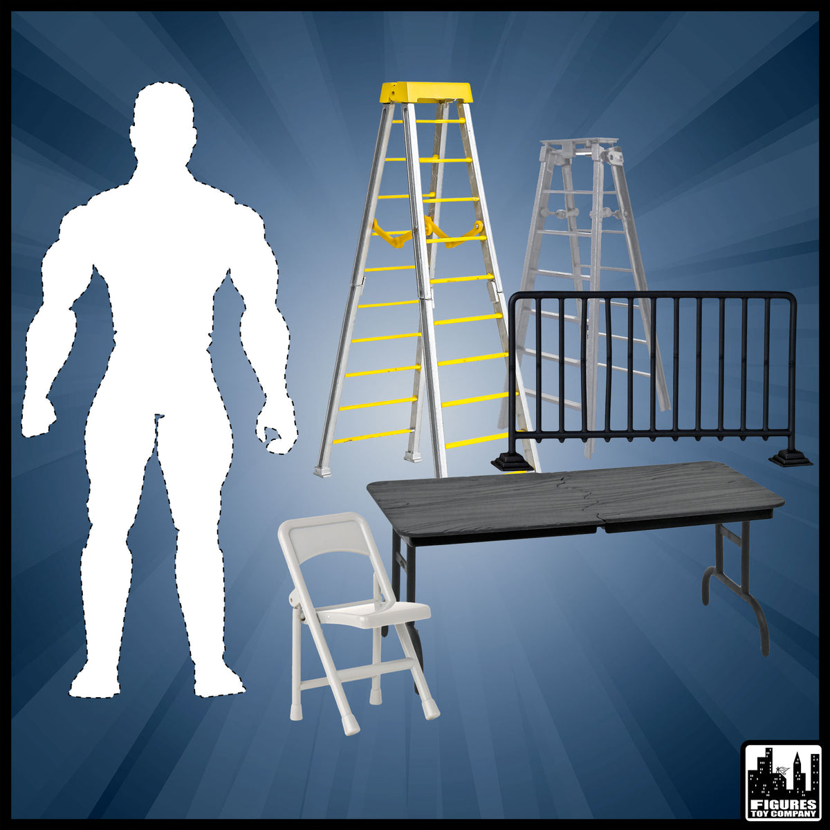 Legends of Professional Wrestling Series Action Figures: Accessory Set &amp; FREE Loose Figure