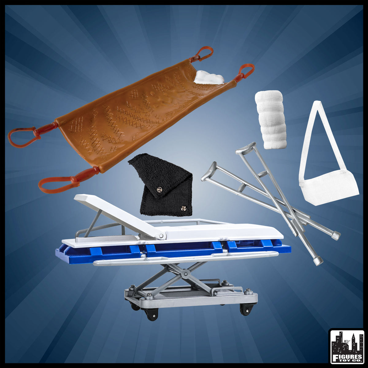 Stretcher Match Accessory Set for WWE &amp; AEW Wrestling Action Figures